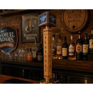 Samuel Adams Octoberfest Seasonal Beer Tap Handle 13" Wood Copper Breweriana